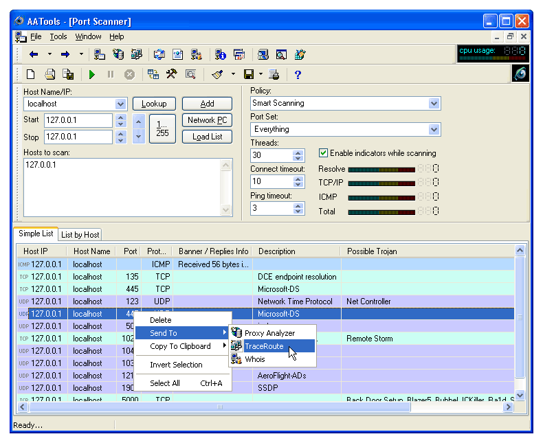 Advanced Administrative Tools screen shot