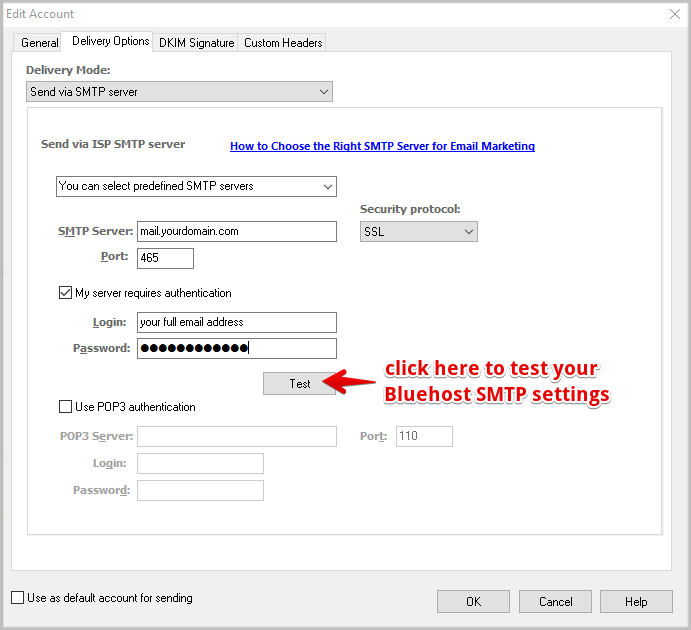 dericam email setup