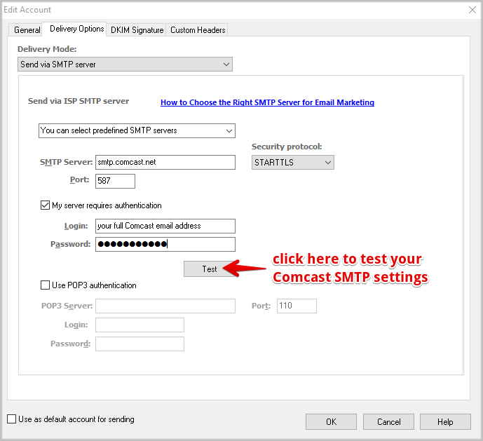 btc email settings