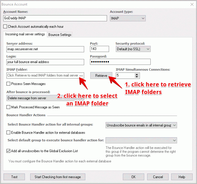 godaddy webmail autopurge trash