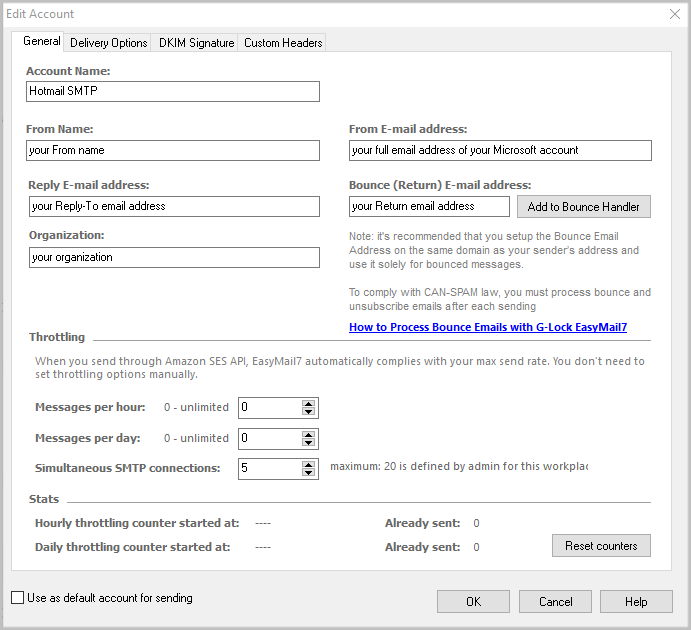 hotmail email settings microsoft