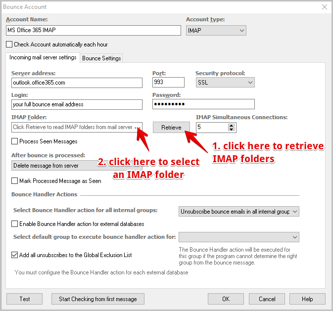 office 365 email settings