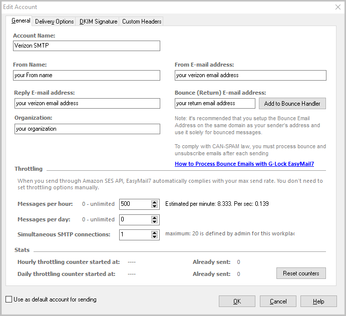 How To Use Verizon Email Settings In Easymail7 Glocksoft Kb